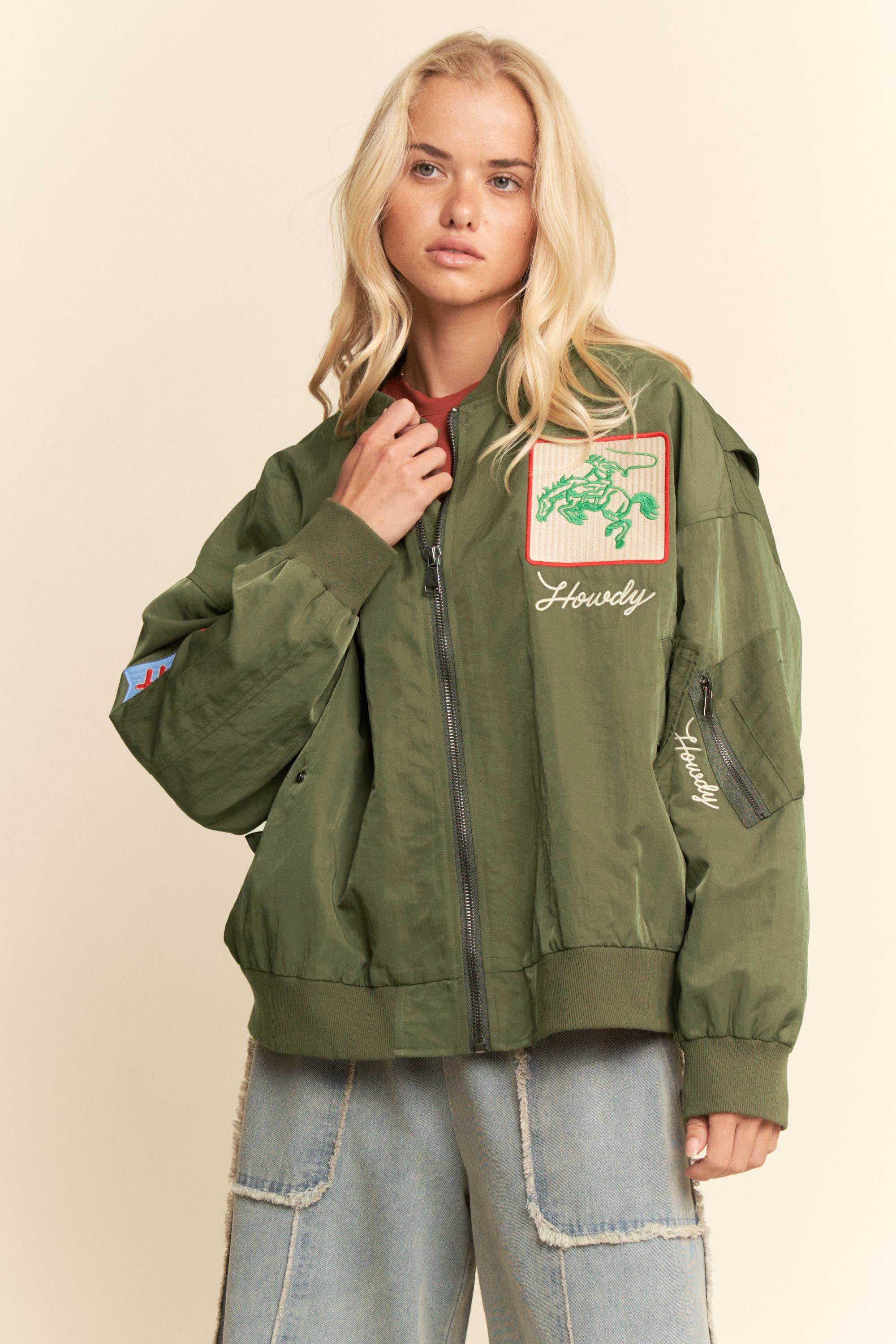 WEST COAST RODEO EMBROIDERED BOMBER JACKET