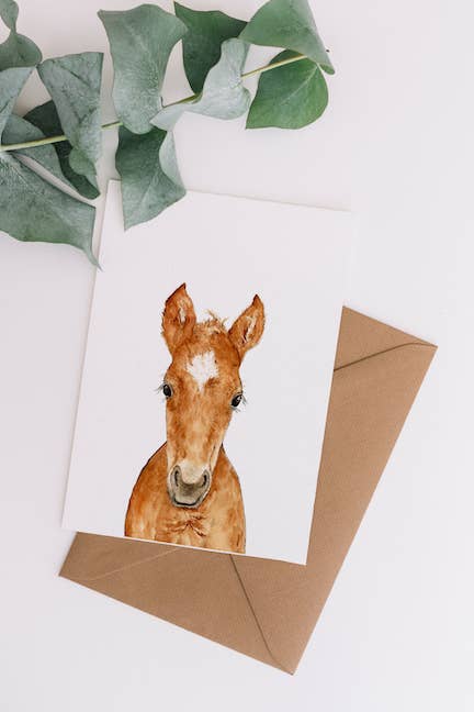 Horse Blank Greeting Card