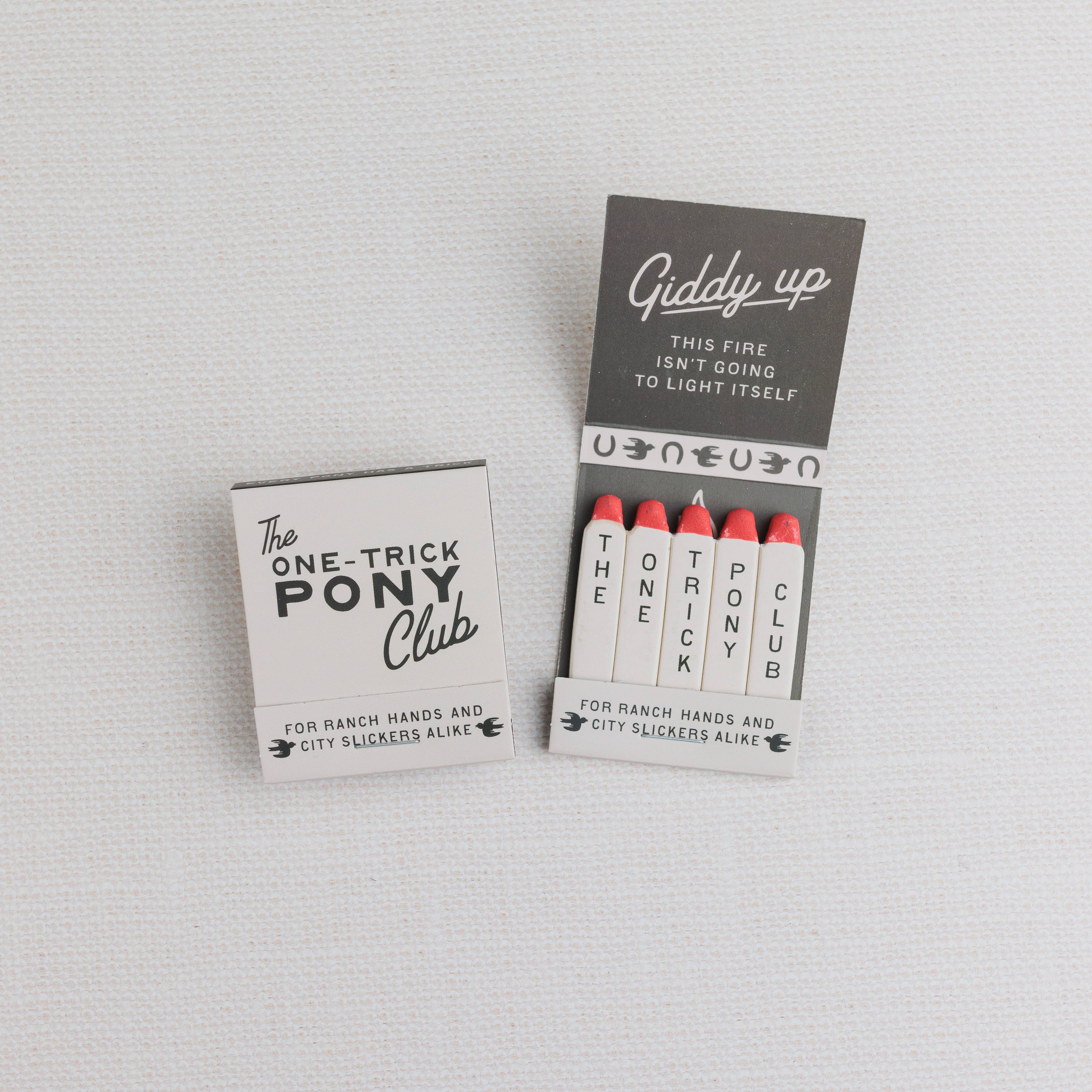 The One-Trick Pony Matchbook | New Design!