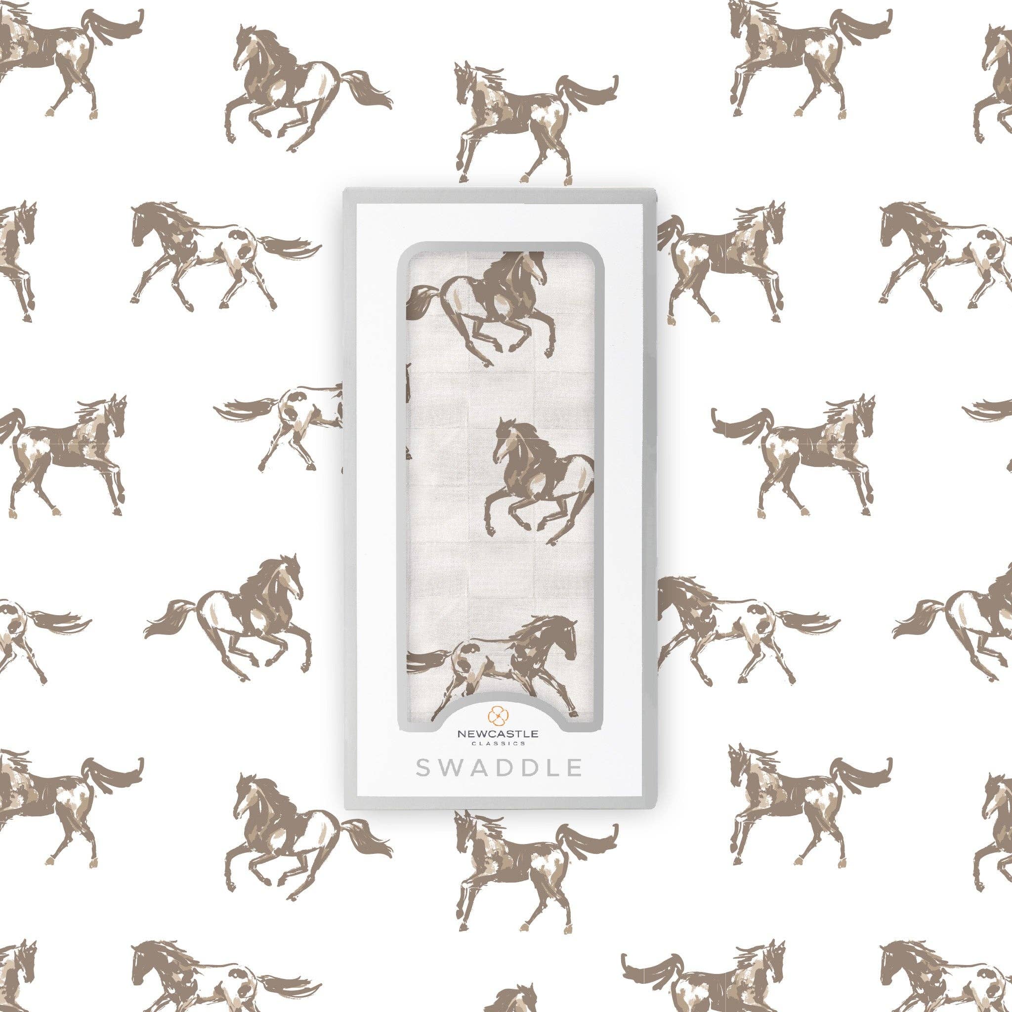 Galloping Horses Bamboo Swaddle