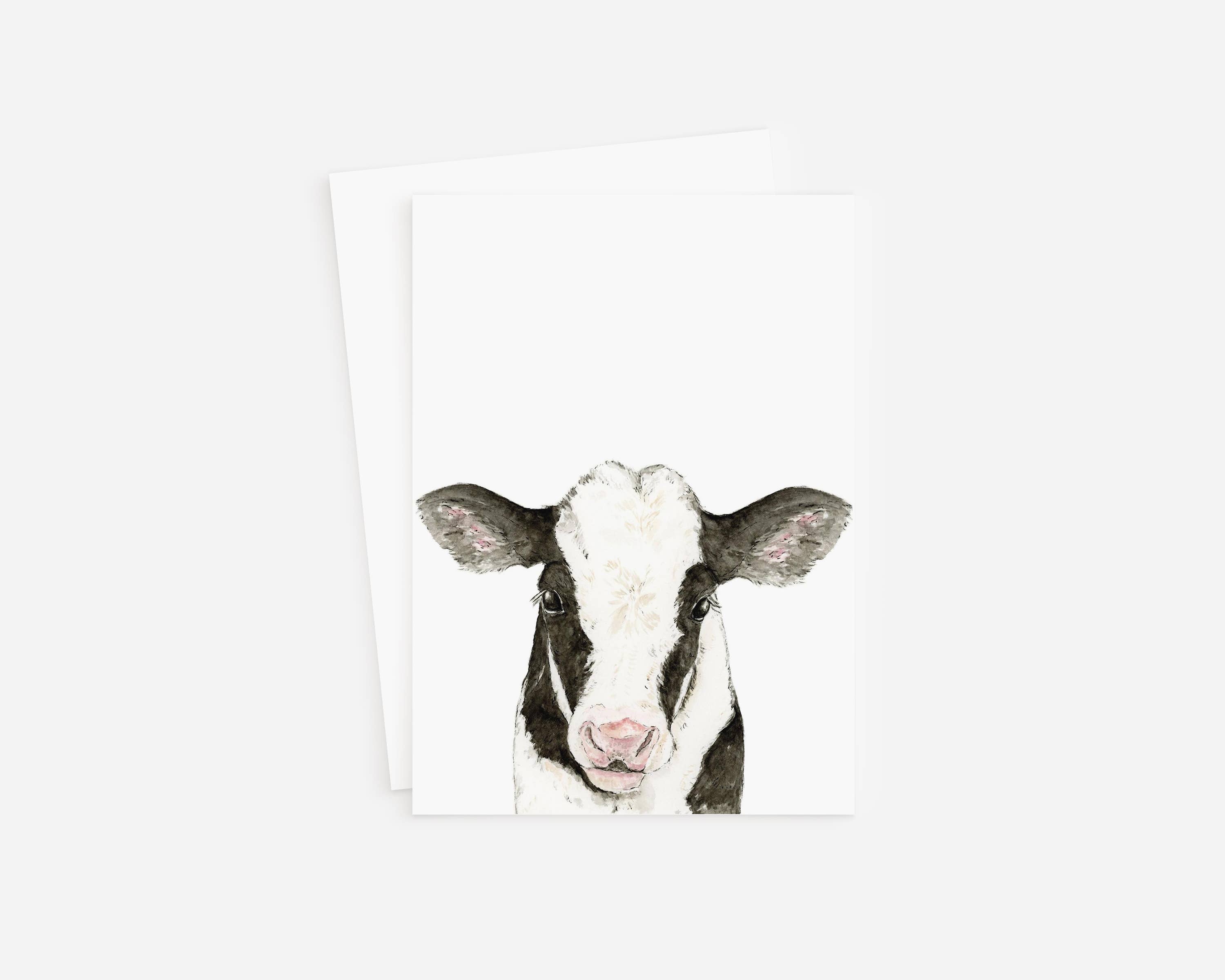 Cow Blank Greeting Card
