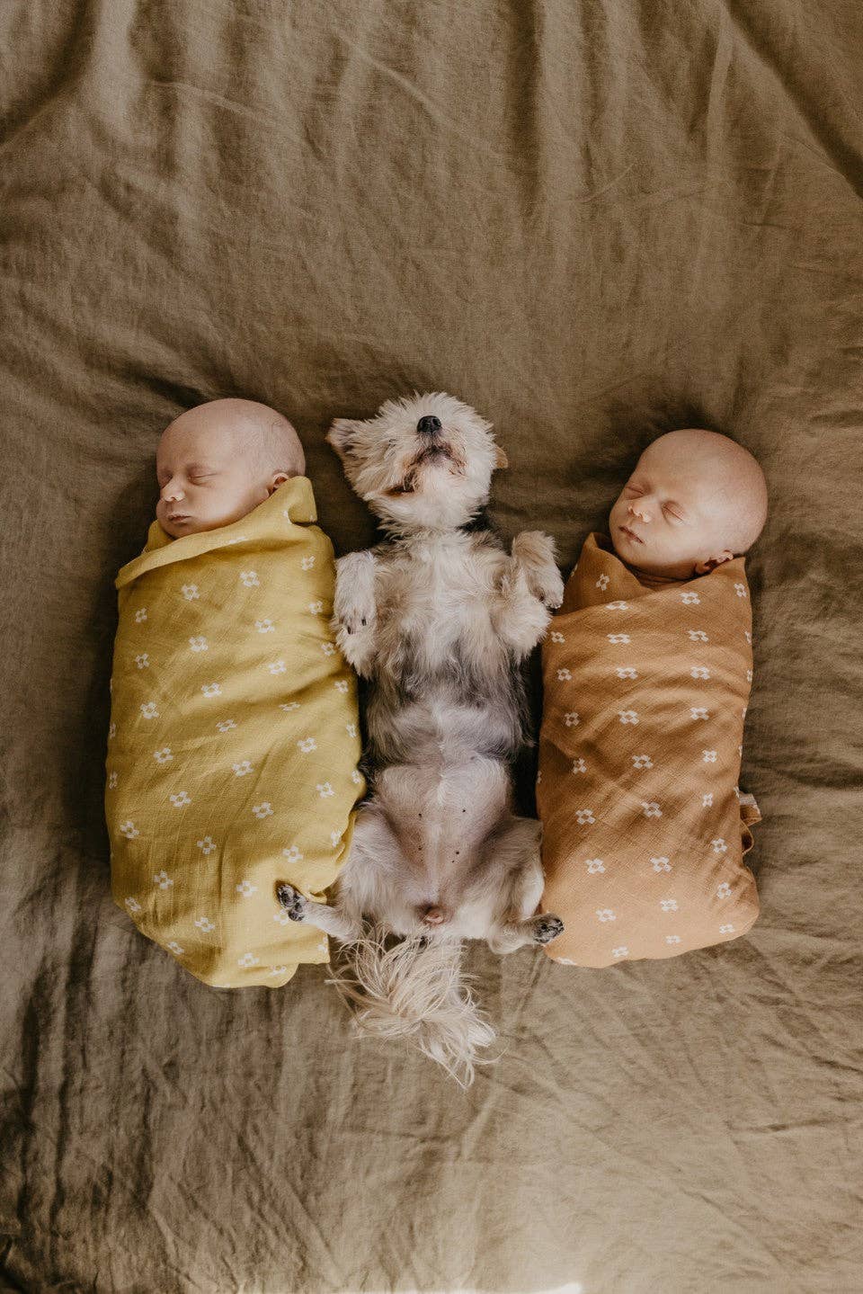 Muslin Swaddle Baby Blanket - Boho Squares: Coconut
