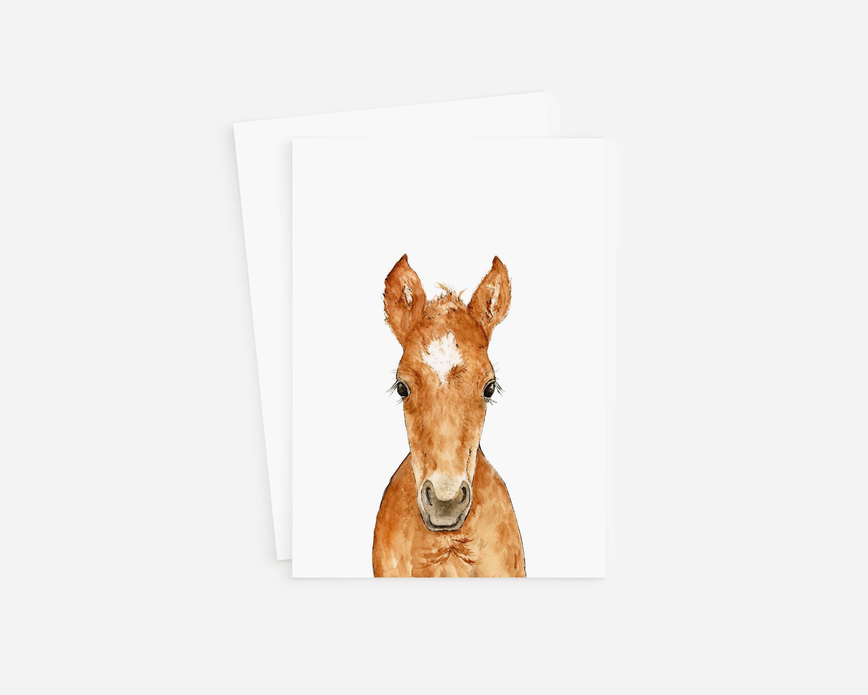Horse Blank Greeting Card