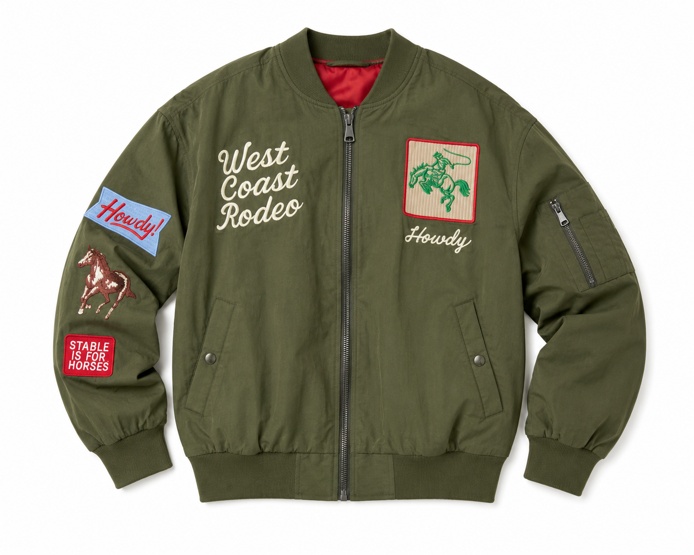 WEST COAST RODEO EMBROIDERED BOMBER JACKET