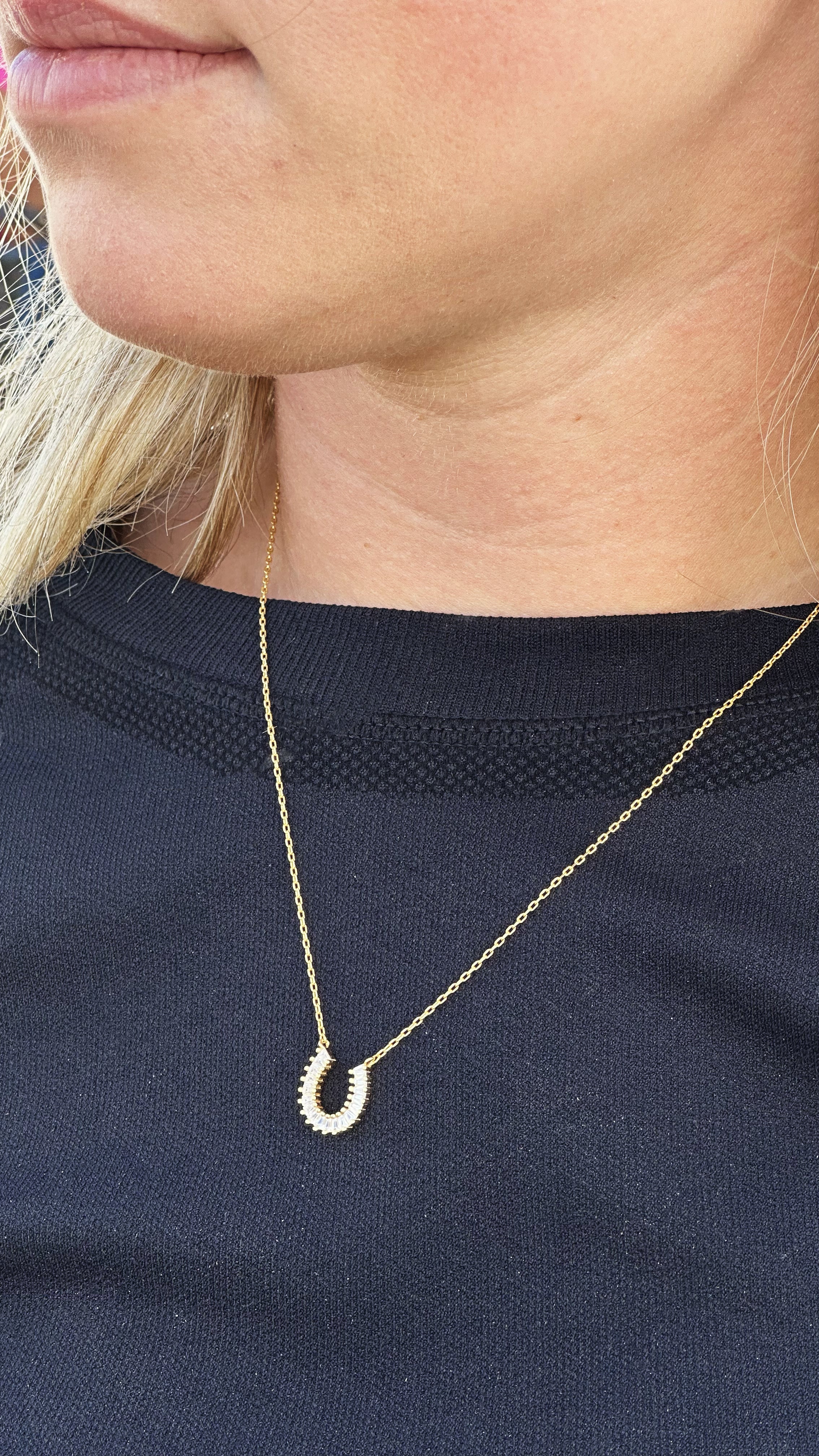 Lucky AF Horseshoe Necklace
