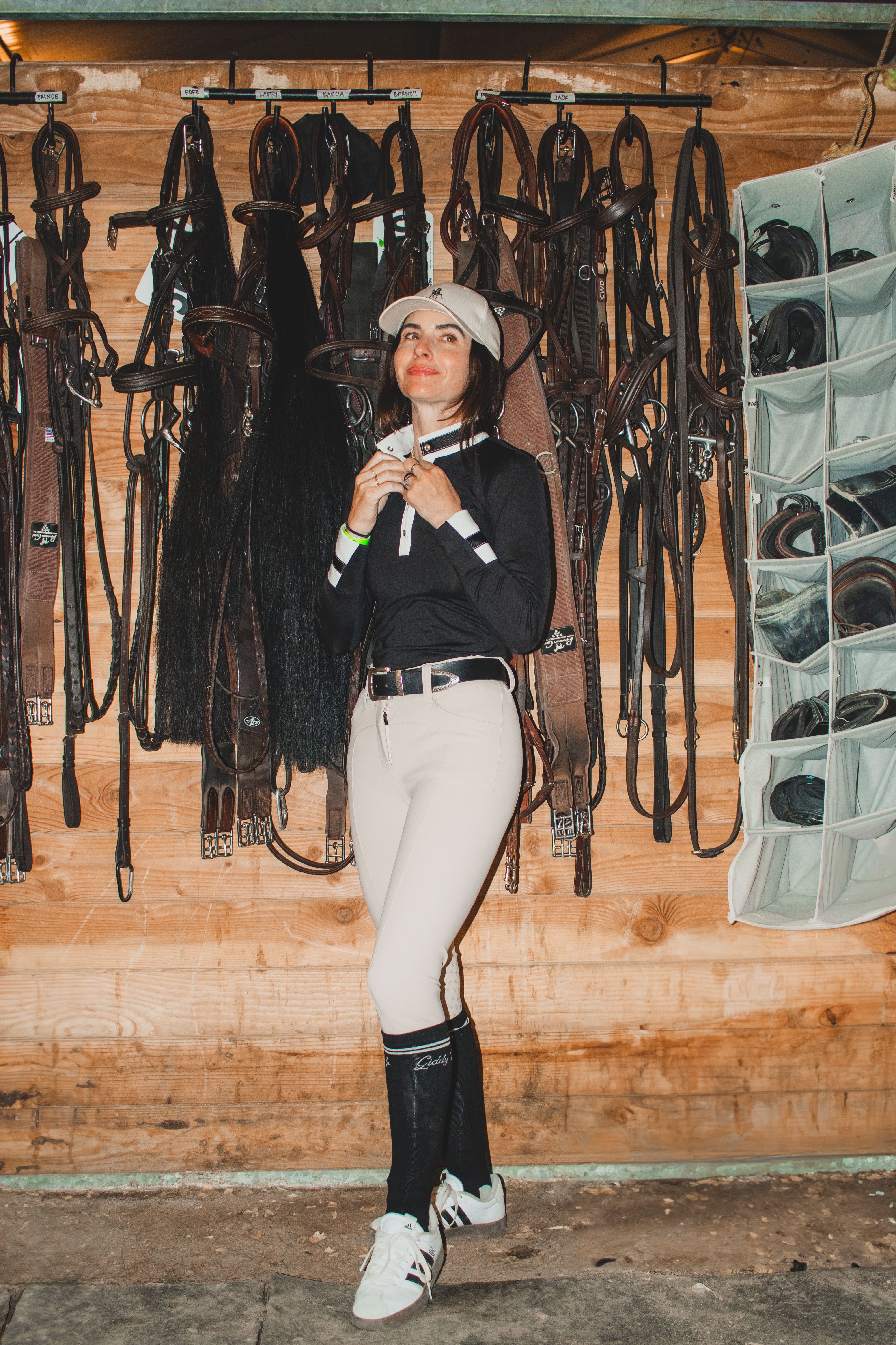 Milton Menasco | Gimme Ribbon Equestrian Top - Black with Mesh