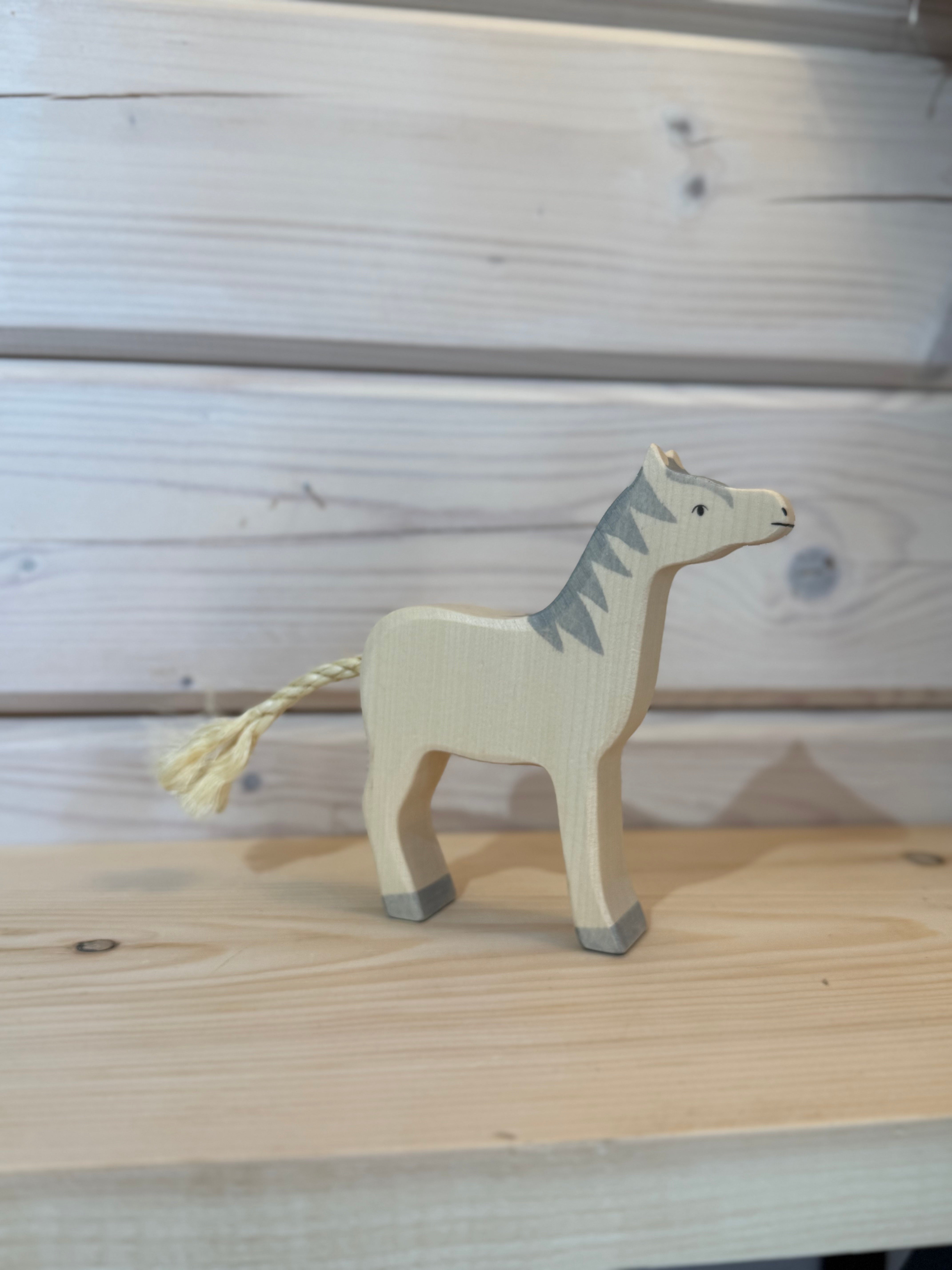Grey Horse Wooden Toy