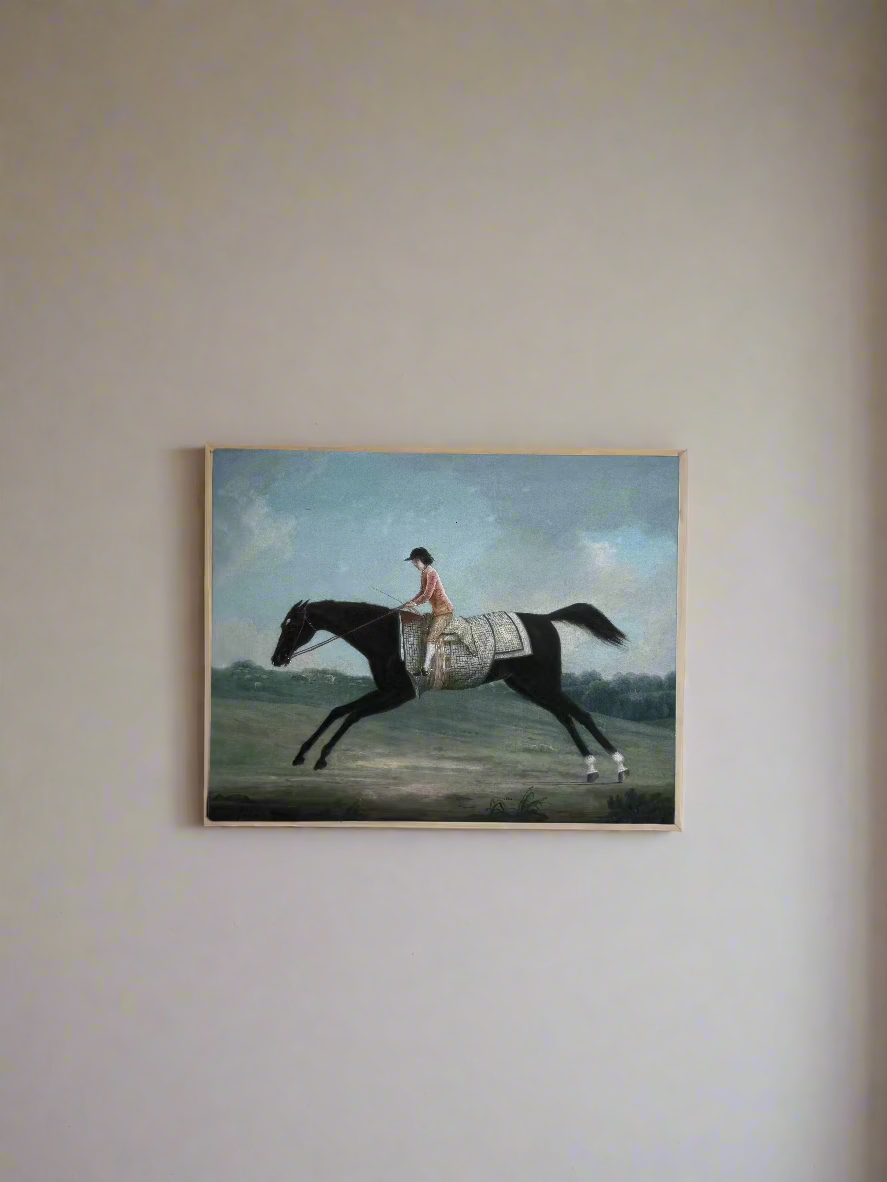 Alice and her horse Lily art print