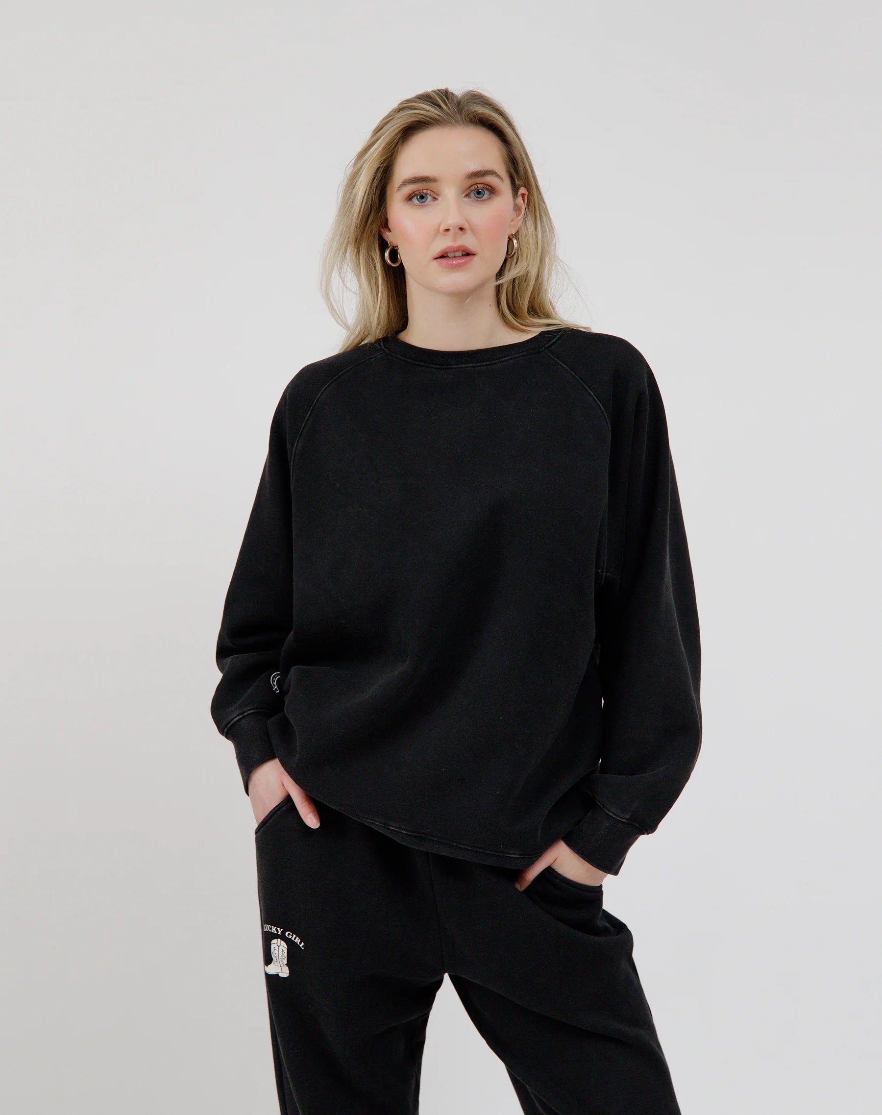 Lucky Girl Boyfriend Crewneck Sweatshirt