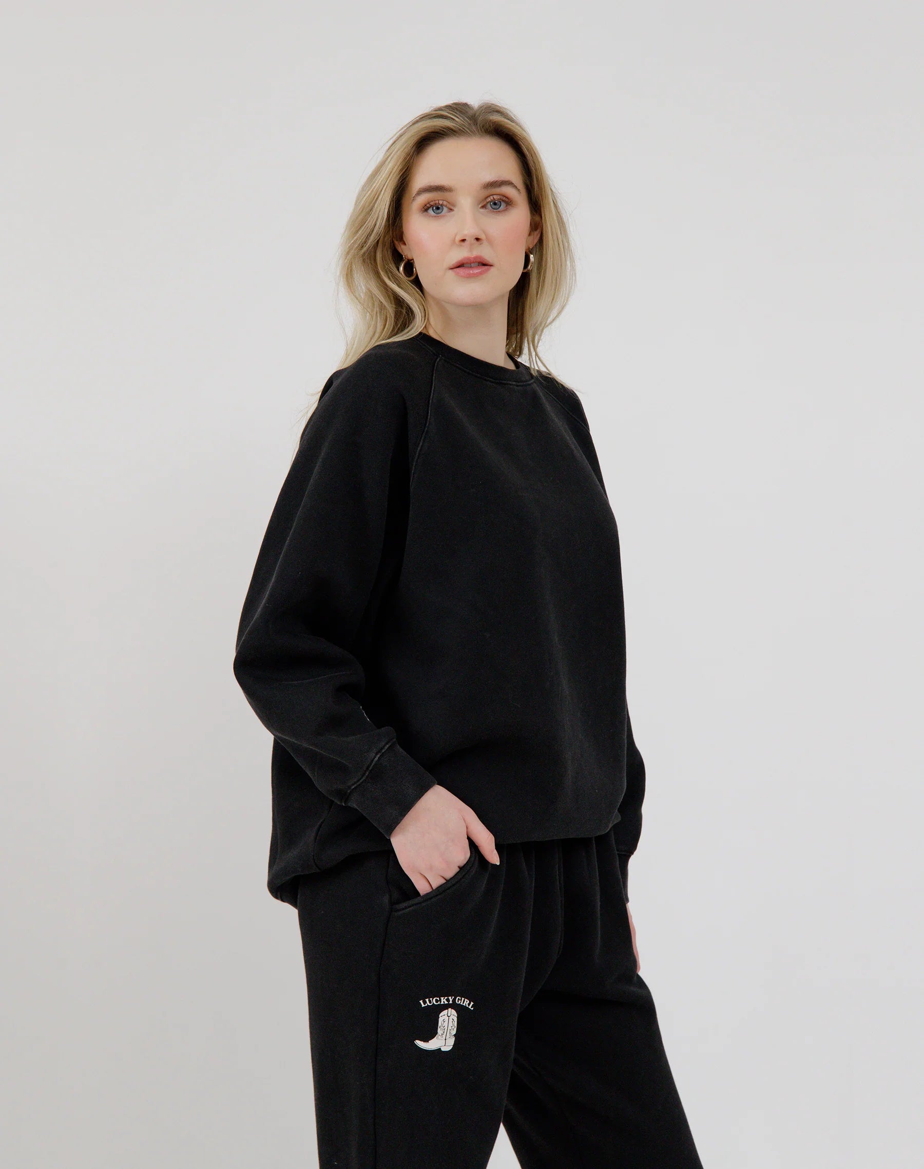 Lucky Girl Boyfriend Crewneck Sweatshirt