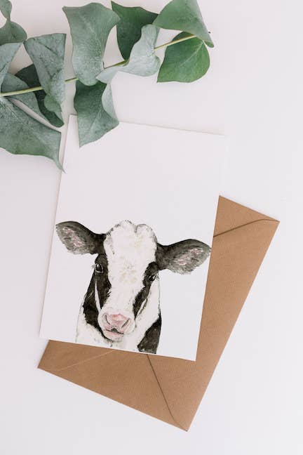 Cow Blank Greeting Card