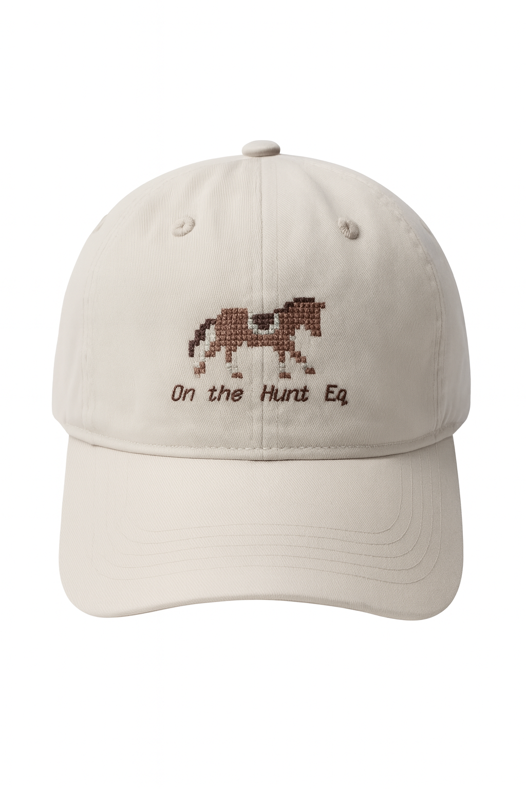 On the Hunt Eq Cross Stitch Cap