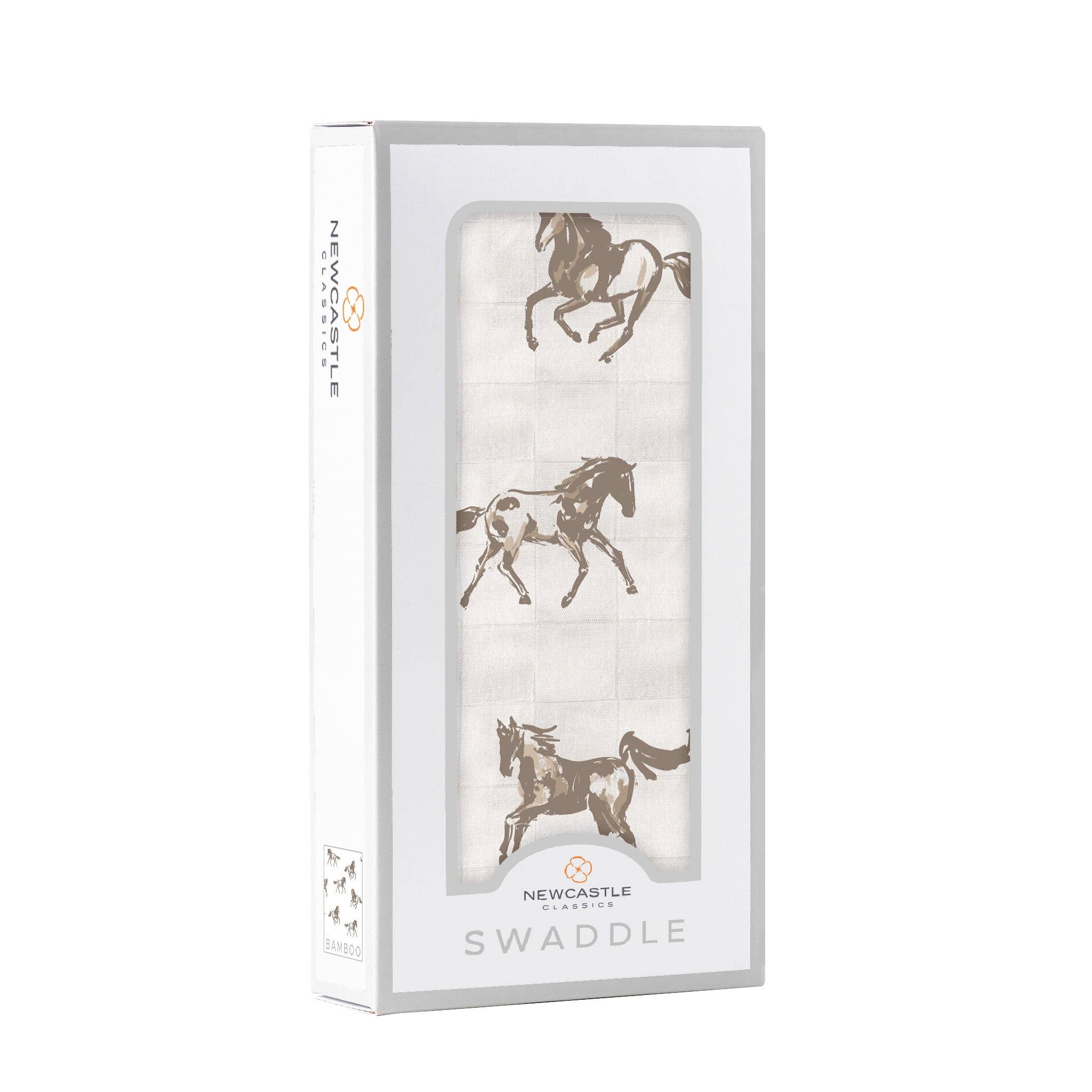 Galloping Horses Bamboo Swaddle