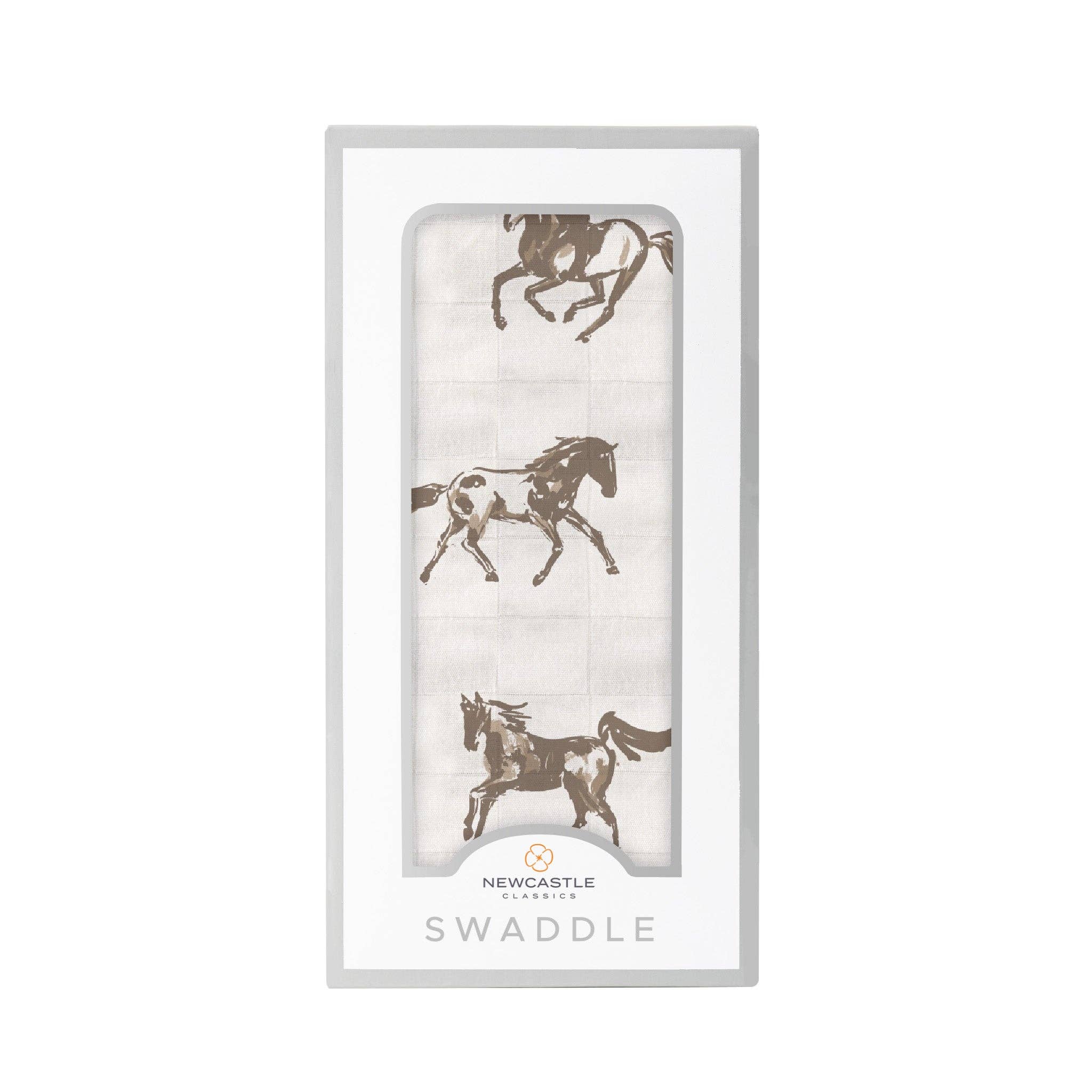 Galloping Horses Bamboo Swaddle