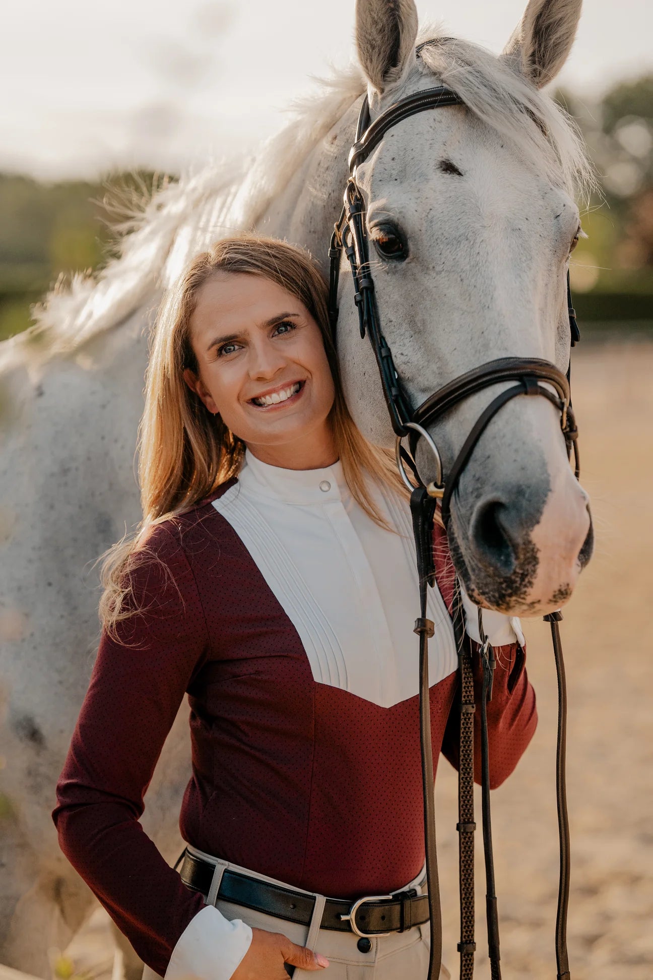 Hunt & Heritage Winner's Circle Perforated Long Sleeve Show Shirt