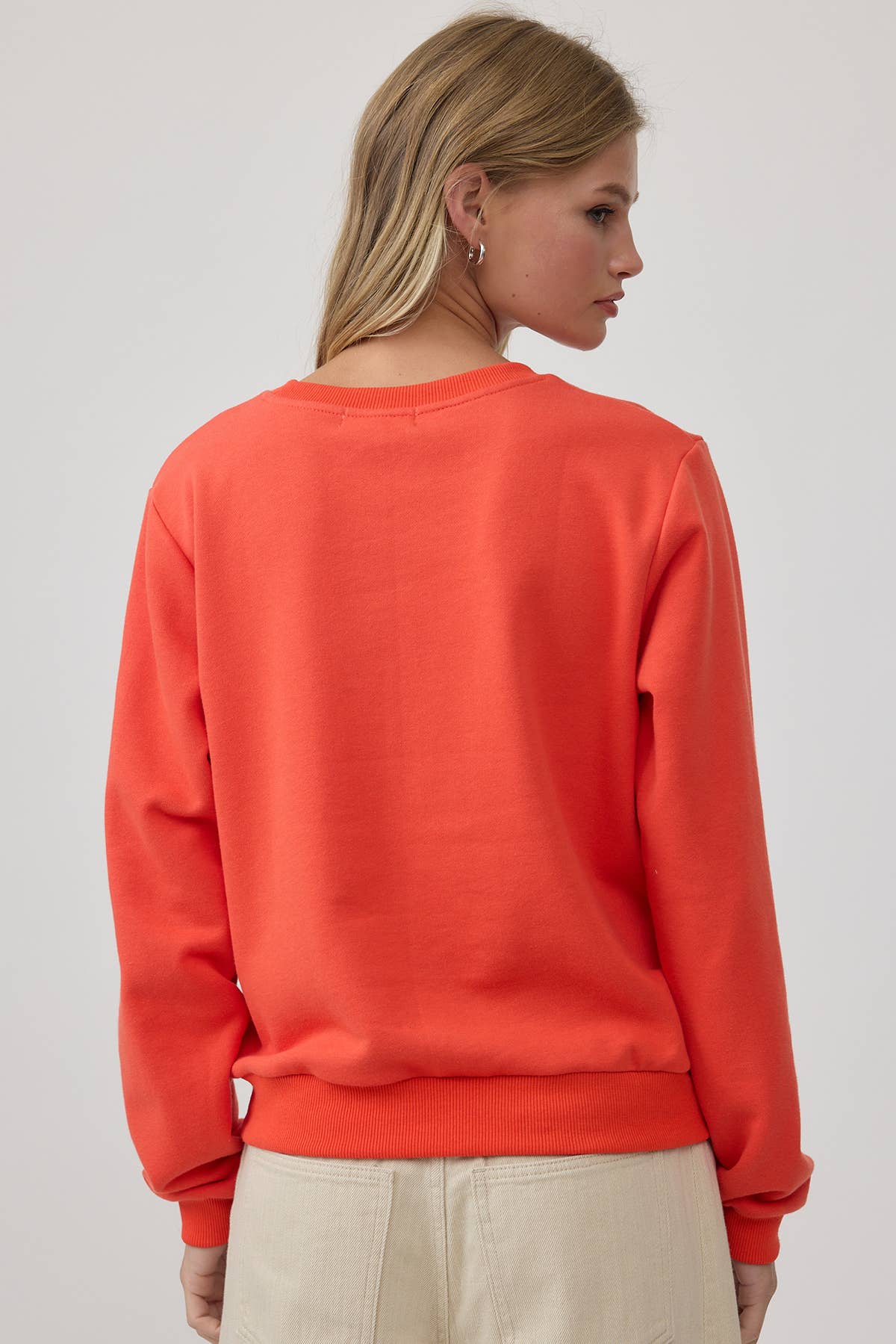 Horse Embroidered Crewneck Sweatshirt