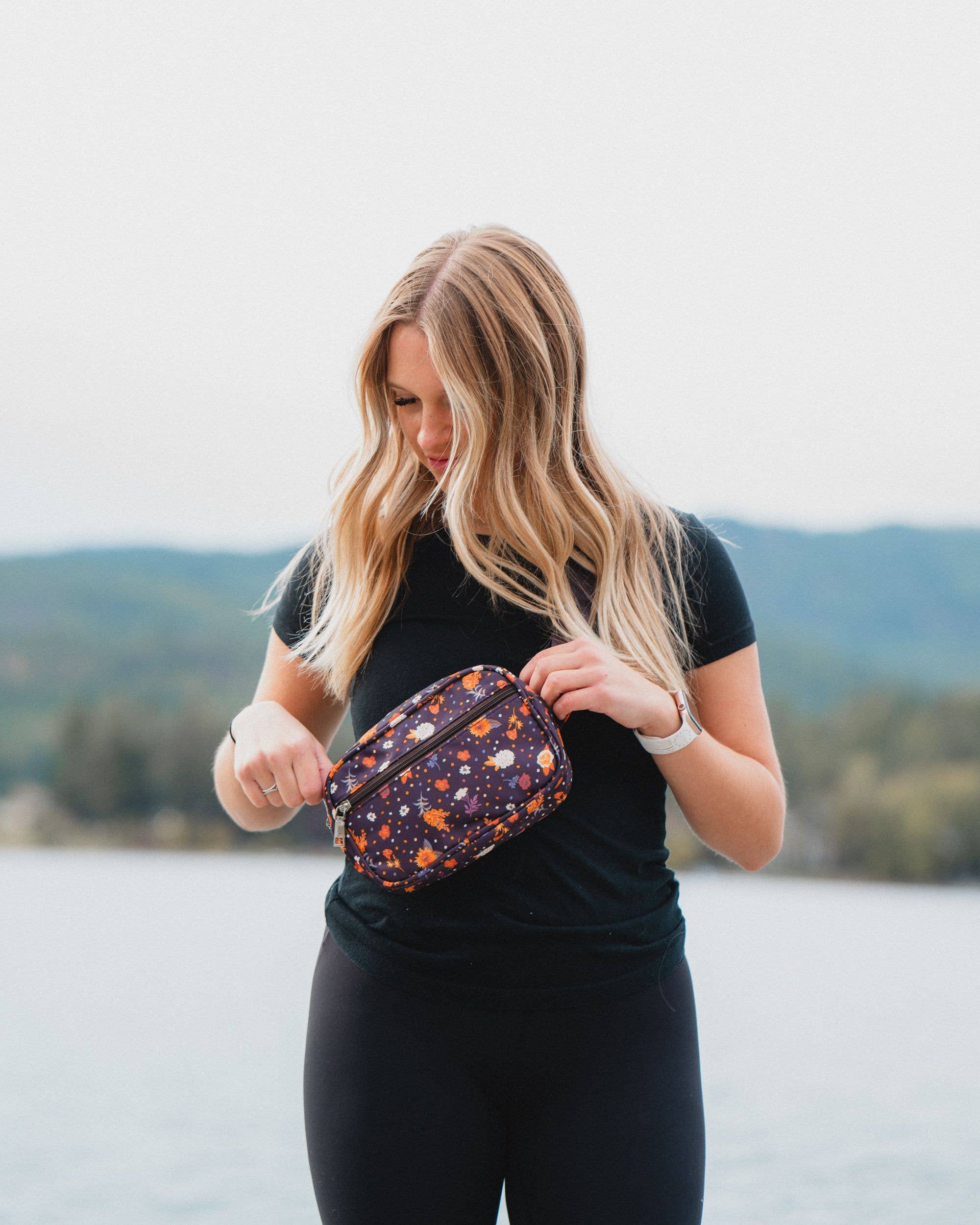 Plum Floral Belt Bag