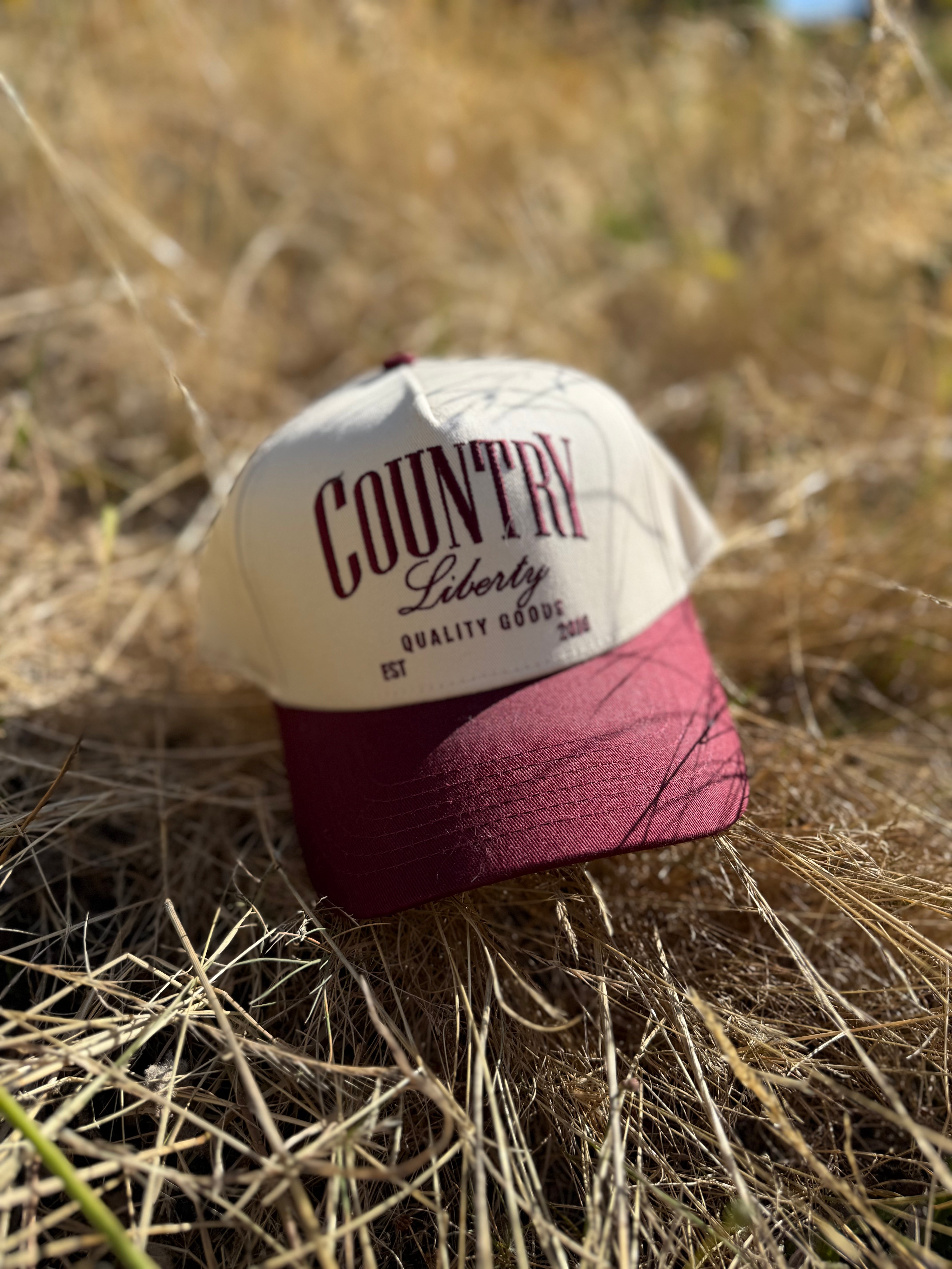 Country Liberty Hat: Burgundy