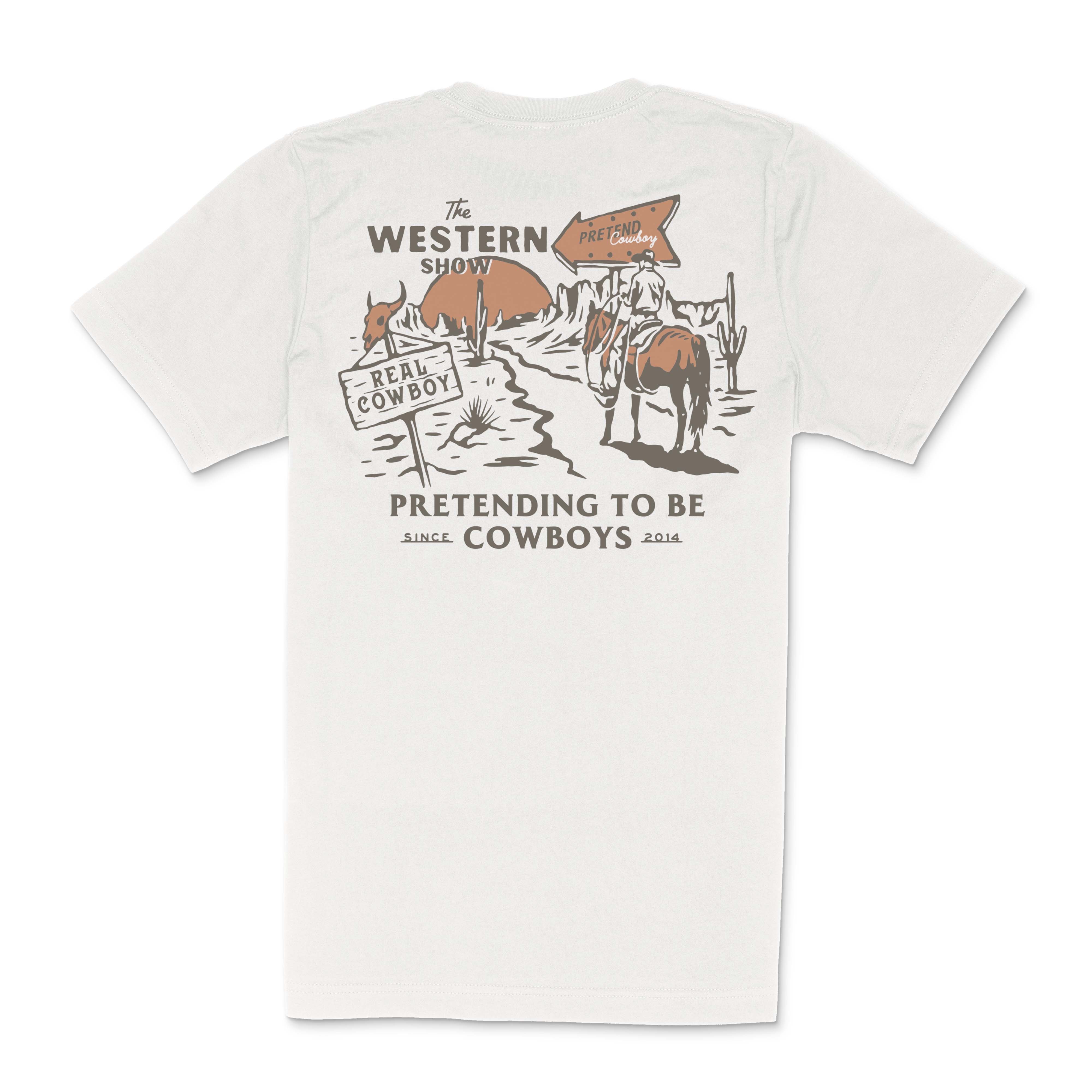 Western Show T-Shirt: Vintage White