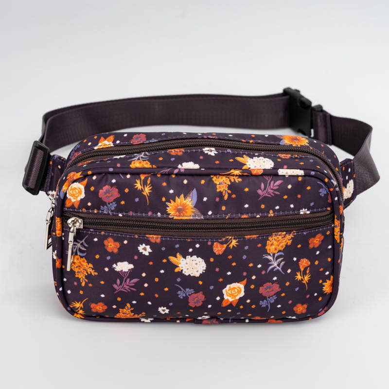 Plum Floral Belt Bag