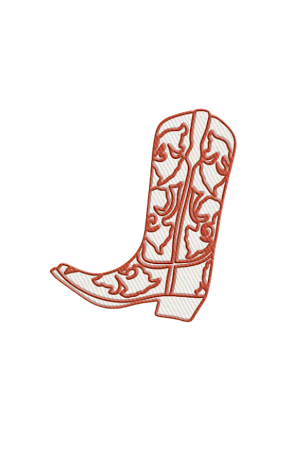 Western Boot Embroidered Patch