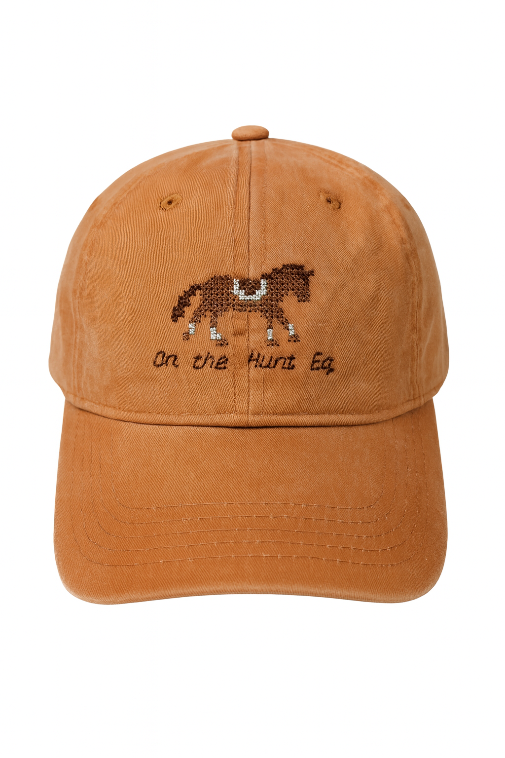 On the Hunt Eq Cross Stitch Cap